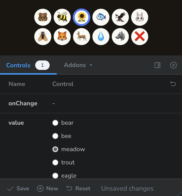 The card type select component The card type select component